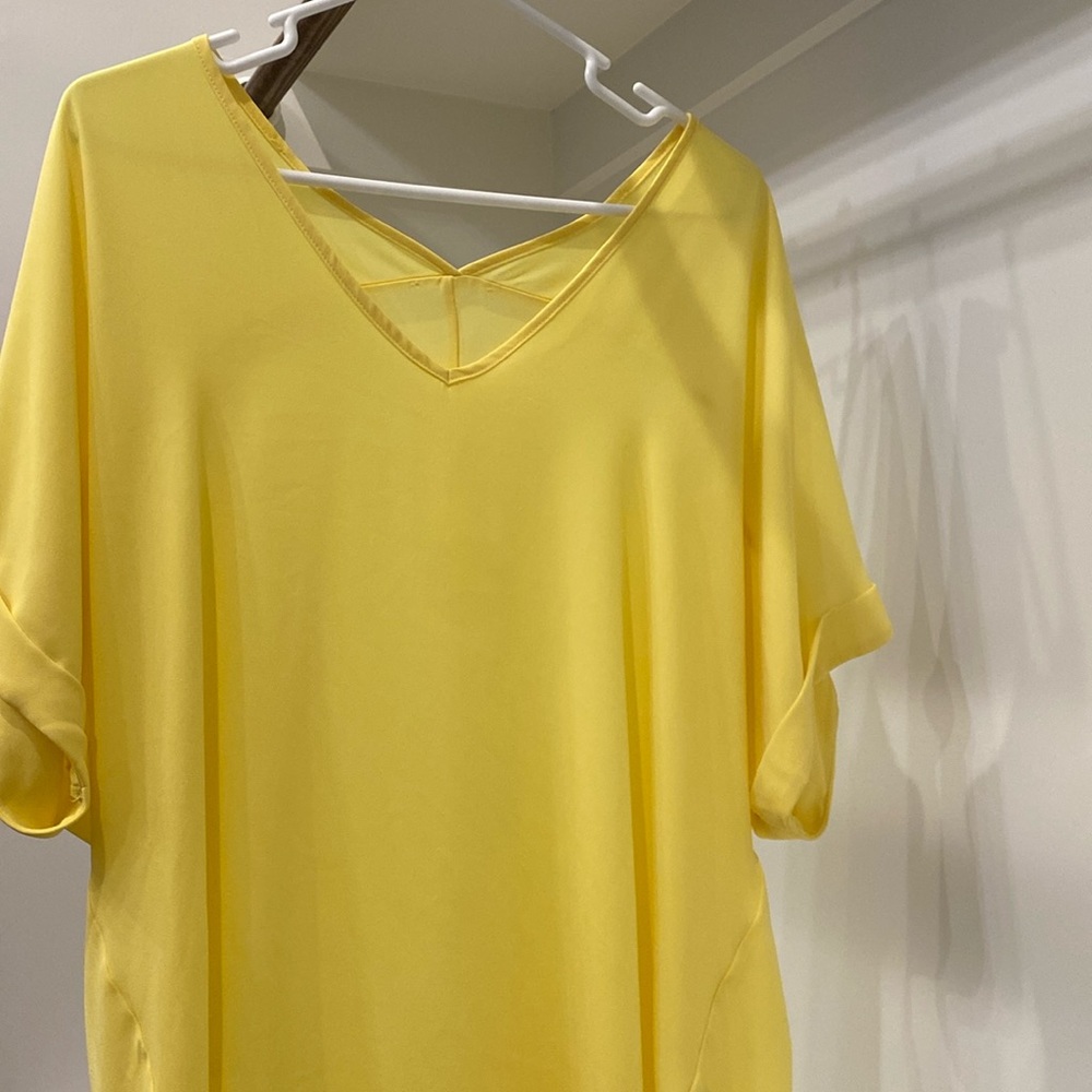 Bright yellow top